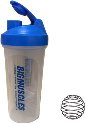 BIG MUSCLES My Gym 600 ml Shaker(Pack of 2, Blue)