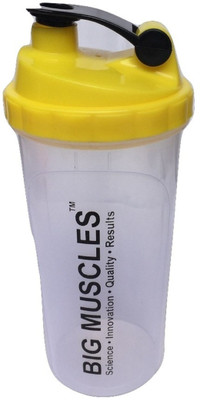 

BIG MUSCLES My GYm 500 ml Shaker(Pack of 1, White), Clear