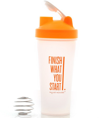 

My 60 Minutes Gym 600 ml Shaker(Pack of 1, White), Orange