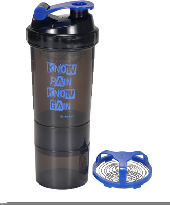 

iShake Black Body Red Lid Speed 2 Storage gym bottle 500 ml Shaker(Black, Red)