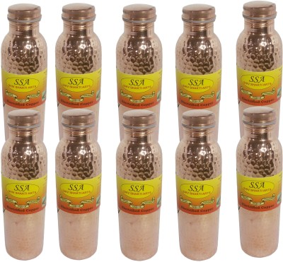 SSA Set of 10 Hammered Fridge 850 ml Bottle(Pack of 10, Brown, Copper)