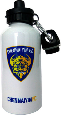 

Chennaiyin F.C. Chennaiyin F.C. Aluminium Drinks Bottle 500 ml Sipper(Pack of 1, White), Multicolor