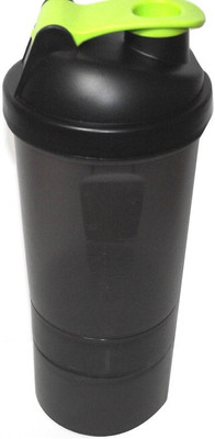 

UDAK Two Storage Loop 500 ml Shaker(Pack of 1, Green, Black), Black;green