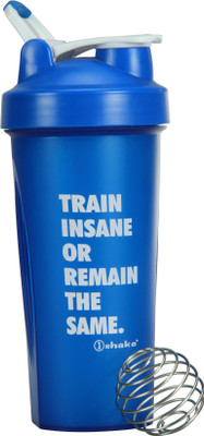 

iShake Blue Body White Lid Warrior gym bottle/ Cross Fit 600 ml Shaker(Pack of 2, Blue, White)