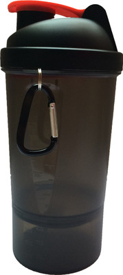 

UDAK One Storage 500 ml Shaker(Pack of 1, Red, Black), Black;red