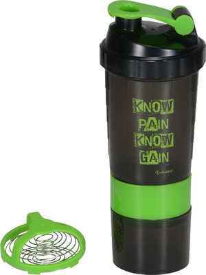 

iShake Band Green Speed 2 Storage gym bottle 500 ml Shaker(Pack of 1, Black, Green)