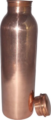 Prisha India Craft Pure Copper Water Thermos Joint Less Best Quality for Ayurvedic Health Benefits 600 ml Bottle(Pack of 1, Gold, Copper)