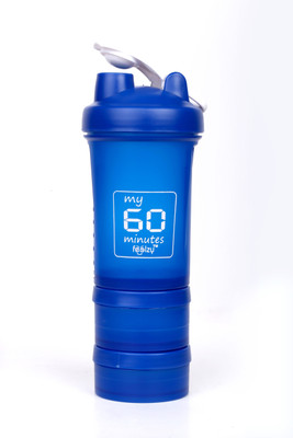 

My 60 Minutes Gym Shaker 450 ml Shaker(Pack of 1, Blue)