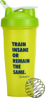 

iShake Lemon Green Body White Lid Warrior gym bottle/ Cross Fit 600 ml Shaker(Pack of 1, Green, White)