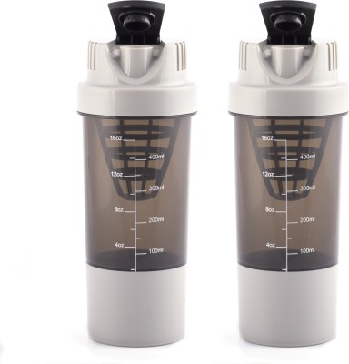 HAANS Shakeit 1000 ml Shaker  (Pack of 2, Grey, Plastic)