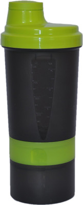 

UDAK Two Storage 500 ml Shaker(Pack of 1, Green, Black), Black;green