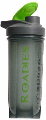 

iShake Roadies gym bottle 600 ml Shaker(Pack of 1, Grey, Green), Green;grey