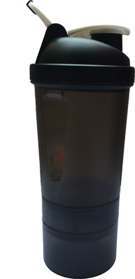 

UDAK Two Storage 500 ml Shaker(Pack of 1, Black)