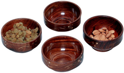 

Craftatoz Bowl Tray Serving Set(Pack of 4)