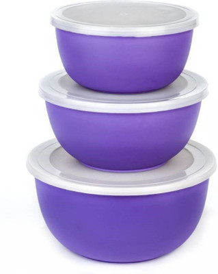 

Sayee catko Steel Bowl Set(Purple, Pack of 3)