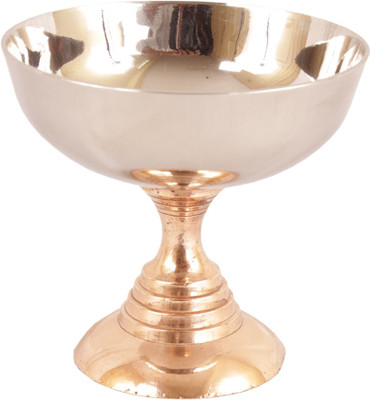 

Indian Art Villa Steel Ice Cream Cup with Copper Stand|Volume 160 ML|Serveware & Tableware Copper Bowl(Brown, Pack of 1)