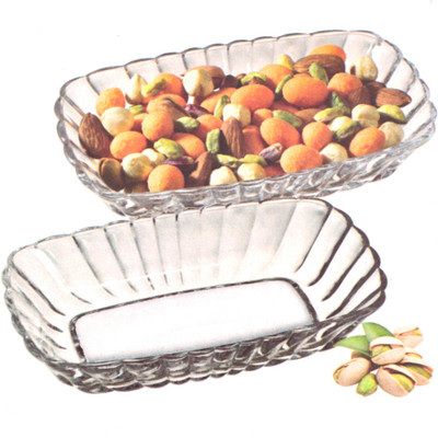 Pasabahce Glass Serving Bowl(Clear, Pack of 2) Pasabahce Glass Serving Bowl(Clear, Pack of 2)