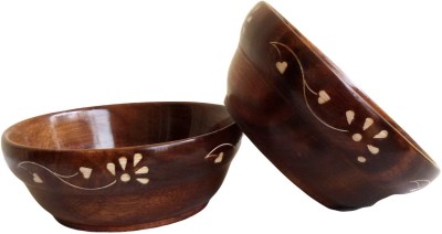 

Shilpi Wooden Bowl Set(Brown)