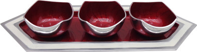 Golmaalshop Aluminium Bowl(Red, Pack of 1)