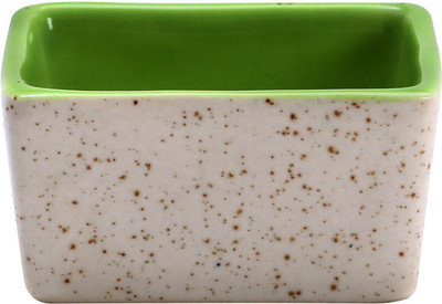 

Caffeine Dip and Sauce Serving CeramicCream and Green Matte (Set of 1) Stoneware Bowl(Green)