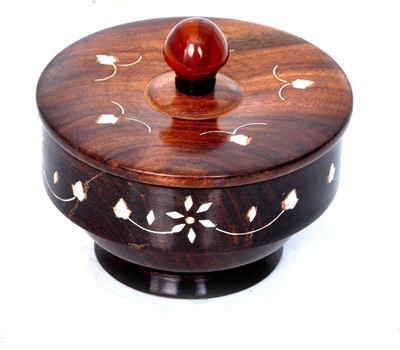 

Craftatoz Wooden Bowl Set(Brown)