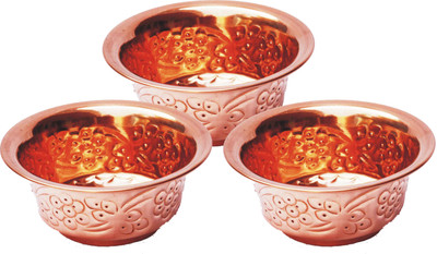 

Veda Home & Lifestyle COPPER EMBOSSED BOWL SET Copper Bowl Set(Brown, Pack of 3)