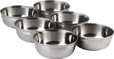 

Jeenal Steel Bowl Set(Steel, Pack of 6)