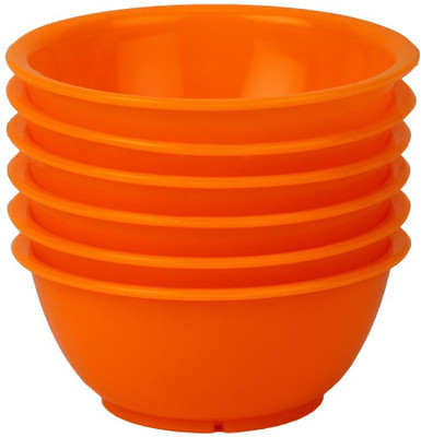 

Day 2 Day Forever Orange Microwave Safe Bowls Pack of 6 Plastic Bowl Set(Orange, Pack of 6)