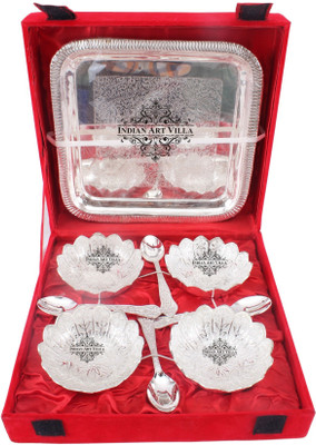 

IndianArtVilla Silver Plated Bowl Set(Silver, Pack of 9)