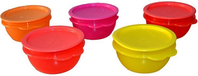 

Tupperware Plastic Disposable Bowl Set(Red, Orange, Pink, Yellow, Red)