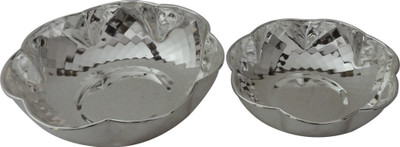

The Divine Luxury Silver Plated Bowl Set(Silver, Pack of 2)