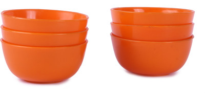 

Truth Plastic Bowl Set(Orange, Pack of 6)