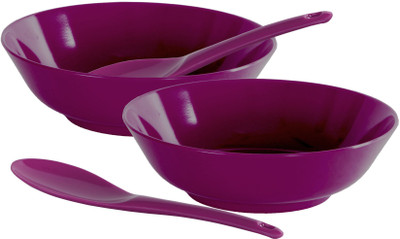 

Iveo Melamine Bowl Set(Purple, Pack of 4)