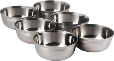 

Jeenal Stainless Steel Bowl Set(Steel, Pack of 6)