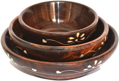 60% OFF on Onlineshoppee Wooden Serving Bowl(Brown, Pack of 3) 60% OFF on Onlineshoppee Wooden Serving Bowl(Brown, Pack of 3)