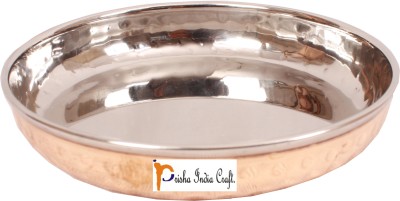 Prisha India Craft Copper Serving Bowl(Brown)