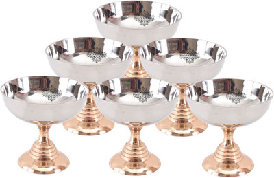 

IndianArtVilla Ice Cream Stainless Steel Bowl Set(Steel, Pack of 6)