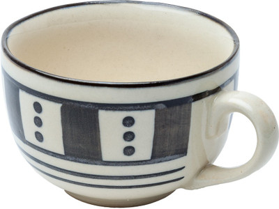 

Elite Handicrafts Stoneware Ceramic Bowl(White, Black, Pack of 1)