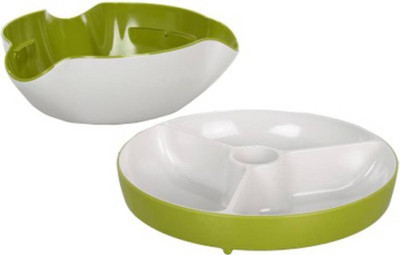

Capstone Trio Fruit & Nuts Double Dish Plastic Bowl(White)