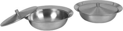 

Cosmosgalaxy Stainless Steel Bowl Set(Silver, Pack of 2)