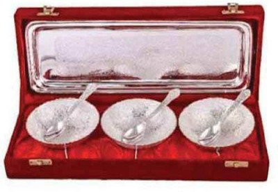 

DivineHaat Silver Plated Bowl Set(Silver)
