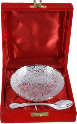 

The Art Box Silver Plated Bowl Spoon Serving Set(Pack of 2)
