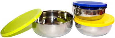 

Huskey Stainless Steel Bowl Stainless Steel Bowl Set(Steel, Pack of 3)