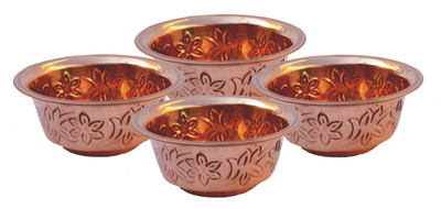 

Veda Home & Lifestyle Copper Bowl Set Copper Bowl Set(Brown, Pack of 4)