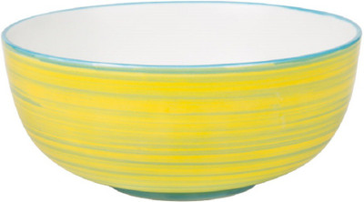 

Chumbak Tropical Swirls Cereal Bowl Bone China Bowl(Yellow, Pack of 1)