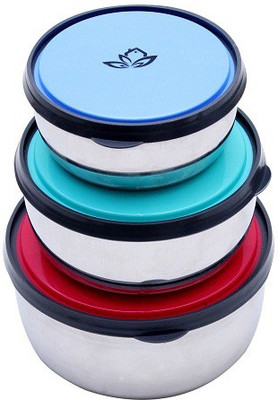 

Crabware 3 pcs. Stainless Steel Bowl Set(Multicolor, Pack of 3)