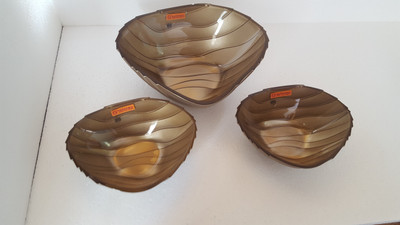 

Nachtmann Household - Tableware & Cutlery Crystal, Glass Bowl Set(Brown, Pack of 3)