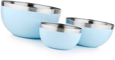 

Winsky Shubh Ocean Blue Mixing Or Storage Stainless Steel Bowl Set(Blue, Pack of 3)