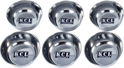 

KCL Vati Stainless Steel Bowl Set(Silver, Pack of 6)