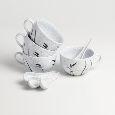 

Cultural Concepts Jumbo Bowl Ceramic, Stoneware Bowl Set(White, Black, Pack of 8)